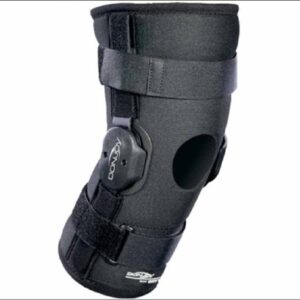 Knee Brace DonJoy Large Hook and Loop Strap Closure 21 to 23-1/2 Inch Thigh Circumference / 15 to 17 Inch Knee Circumference / 16 to 18 Inch Calf Circumference Left or Right Knee