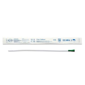 Urethral Catheter Cure Catheter Straight Tip Uncoated PVC 14 Fr. 16 Inch