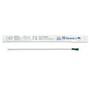 Urethral Catheter Cure Catheter Coude Tip Uncoated PVC 14 Fr. 16 Inch