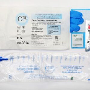 Intermittent Catheter Tray Cure Catheter Closed System Unisex / Straight Tip 14 Fr. Without Balloon