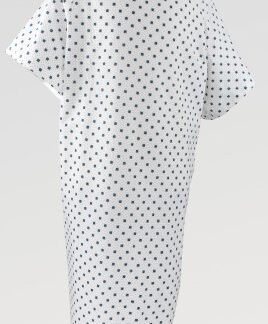 Patient Exam Gown Large Blue Snowflake Print Reusable