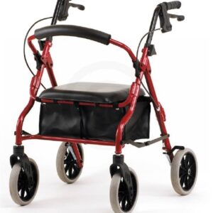 4 Wheel Rollator Zoom 18 Blue Adjustable Height / Folding Aluminum Frame