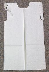 Bib Tidi Tie Closure Disposable Polyethylene / Tissue