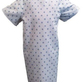 Patient Exam Gown Large Telegraph Blue / Gray Reusable