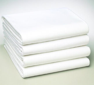 Bed Sheet Flat 66 X 104 Inch White 55% Cotton / 45% Polyester Reusable