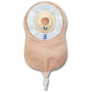 Urostomy Pouch UltraLite One-Piece System 8-3/4 Inch Length Deep Convex, Pre-Cut 7/8 Inch Stoma Drainable