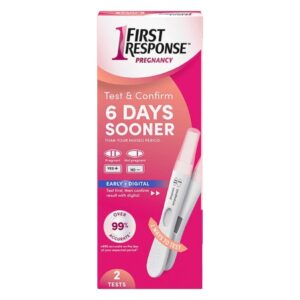 Reproductive Health Test Kit First Response hCG Pregnancy Test 2 Tests CLIA Waived