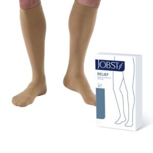 Compression Stocking JOBST Relief Knee High Medium Beige Closed Toe