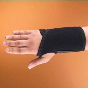 Wrist Brace Modabber Aluminum / Neoprene Right Hand Black One Size Fits Most