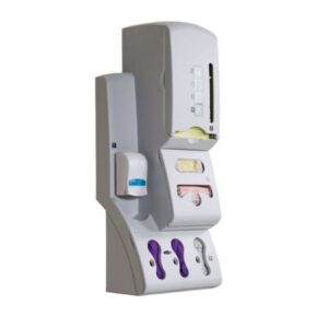 PPE Dispenser Module Halyard Wall Mount or Rolling Stand (Sold Separately) White 19.6 X 17.3 X 50-1/2 Inch Powder-Coated Steel