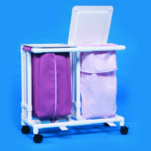 Double Hamper with Bags Classic 4 Casters 39 gal.