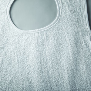 Bib Hook and Loop Closure Reusable Terry Cloth