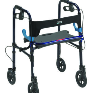 4 Wheel Rollator drive Clever-Lite Blue Adjustable Height / Folding Aluminum Frame
