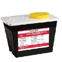 RCRA Waste Container Bemis Sentinel Black Base 9 H X 11-5/8 L X 7-3/4 W Inch 2 Gallon