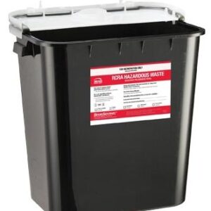 RCRA Waste Container Bemis Sentinel Black Base 15-7/8 H X 16-1/2 L X 11-13/16 W Inch 8 Gallon