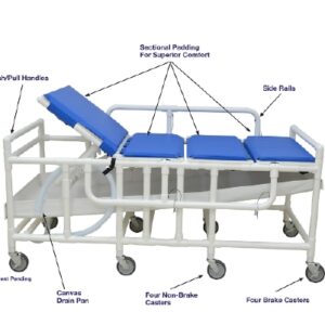 Bariatric Shower Gurney MJM Duo 900 lbs. Weight Capacity