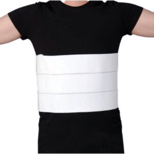Abdominal Binder AB Series Large Hook and Loop Closure 60 to 75 Inch Waist Circumference 8 Inch Height Adult