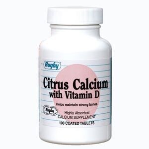 Joint Health Supplement Rugby Cholecalciferol / Calcium Citrate 250 IU – 200 IU Strength Tablet 100 per Bottle