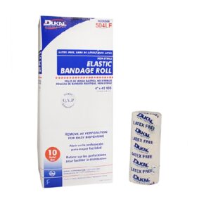 Elastic Bandage Dukal 4 Inch X 4-1/2 Yard Clip Detached Closure Tan NonSterile Standard Compression