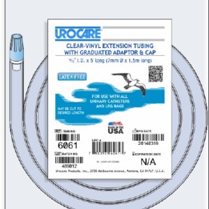 Drainage Tubing Urocare 9/32 X 60 Inch, Clear, Graduated Adapter and Cap