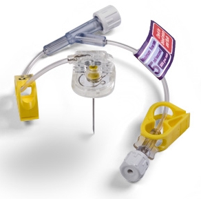 Huber Infusion Kits PowerLoc Max 19 Gauge 1 Inch 8 Inch Tubing Without Port