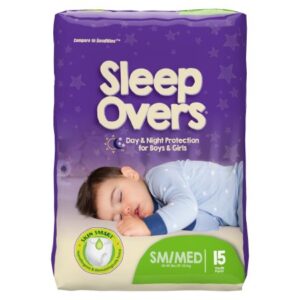 Unisex Youth Absorbent Underwear Cuties Sleep Overs Pull On with Tear Away Seams Small / Medium Disposable Heavy Absorbency