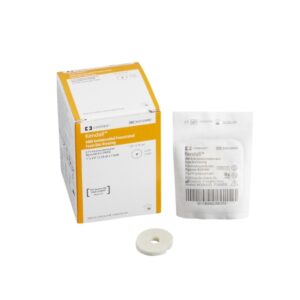 PHMB Impregnated Foam Disc Kendall AMD Foam 1 Inch Diameter / 7 mm Hole Sterile