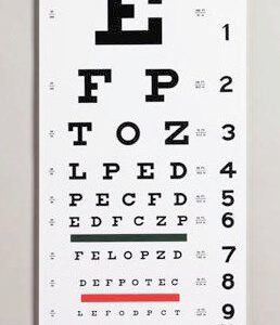 Eye Chart Tech-Med 20 Foot Distance Acuity Test