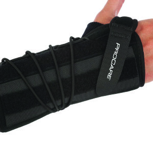 Wrist Brace ProCare Quick-Fit Wrist II Preformed Aluminum / Foam / Nylon Right Hand Black X-Large