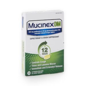 Cold and Cough Relief Mucinex DM 600 mg – 30 mg Strength Tablet 20 per Box