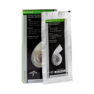 Silver Alginate Dressing Maxorb Extra Ag+ 1 X 12 Inch Rope Sterile