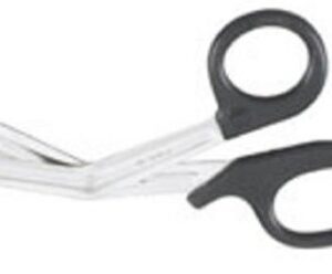 Bandage and Utility Scissors Vantage Universal 7-1/2 Inch Length Floor / Office Grade Pakistani Stainless Steel / Plastic NonSterile Black Finger Ring Handle Angled Blunt Tip / Blunt Tip