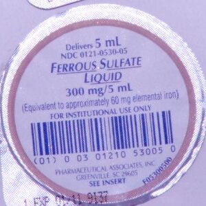 Mineral Supplement Iron 300 mg / 5 mL Strength Liquid 100 per Box Unflavored