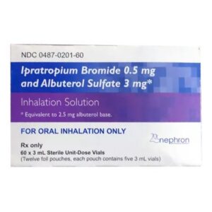 Ipratropium / Albuterol Sulfate 0.5 mg – 3 mg / 3 mL Solution 60 Ampules