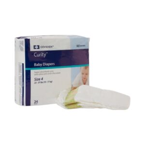 Unisex Baby Diaper Cardinal Health Wings Size 4 / Large Disposable Heavy Absorbency