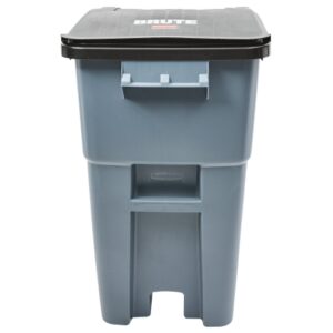 Trash Can with Wheels Rubbermaid Brute 200 Quart / 50 gal. Gray HDPE