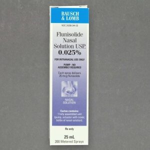 Flunisolide 0.025%, 25 mcg Spray 25 mL