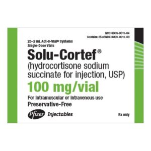 Act-O-Vial Solu-Cortef Hydrocortisone Sodium Succinate, Preservative Free 100 mg / 2 mL Injection 2 mL
