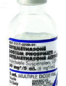 Betamethasone Sodium Phosphate / Betamethasone Acetate 6 mg / mL Injection 5 mL
