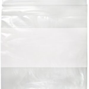 Specimen Transport Bag Zippit with White Block 4 X 6 Inch Zip Closure Unprinted NonSterile