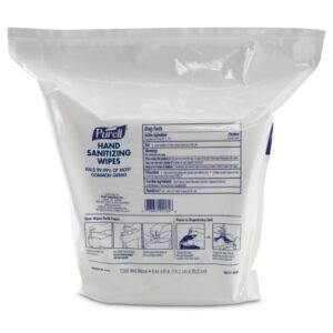 Hand Sanitizing Wipe Purell 1,200 Count BZK (Benzalkonium Chloride) Wipe Refill Pouch