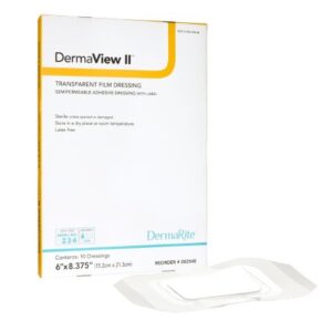 Transparent Film Dressing DermaView II 6-1/2 X 8-3/8 Inch Frame Style Delivery Rectangle Sterile
