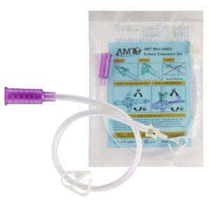 Straight Connector with Bolus Adapter Mini ONE 12 Inch, Purple