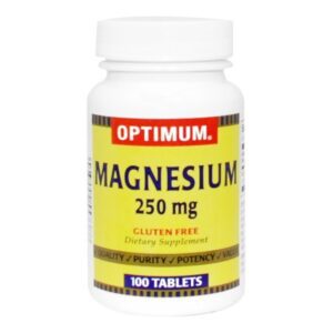 Mineral Supplement Optimum Magnesium 250 mg Strength Tablet 100 per Bottle