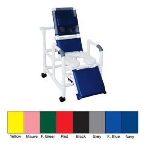 Shower Chair MJM International PVC Frame Reclining Backrest 325 lbs. Weight Capacity