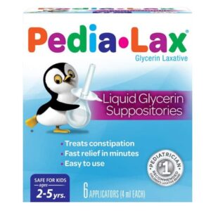 Laxative Pedia-Lax Suppository 6 per Box 2.8 Gram Strength Glycerin