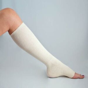 Elastic Tubular Support Bandage Tensoshape 14 to 15 Inch Circumference Below Knee Pull On Tan NonSterile Size C / D Standard Compression
