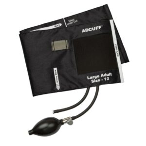 Reusable Blood Pressure Cuff and Bulb Adcuff 34 to 50 cm Arm Nylon Cuff Large Adult Cuff