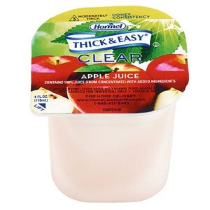 Thickened Beverage Thick & Easy 4 oz. Portion Cup Apple Flavor Liquid IDDSI Level 3 Moderately Thick/Liquidized
