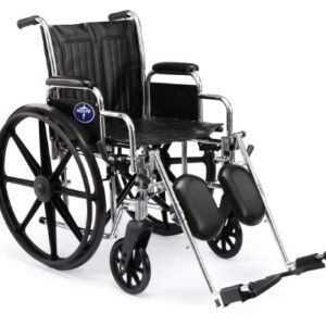 Wheelchair Excel 2000 Dual Axle Full Length Arm Swing-Away Footrest Black Upholstery 18 Inch Seat Width Adult 300 lbs. Weight Capacity